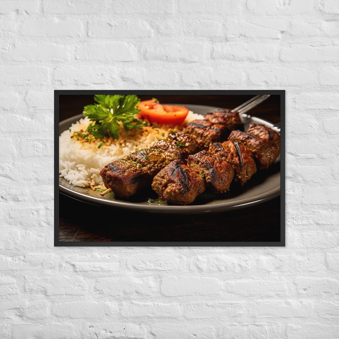 Kabab Koobideh Framed poster 🤤 from Yumify.AI