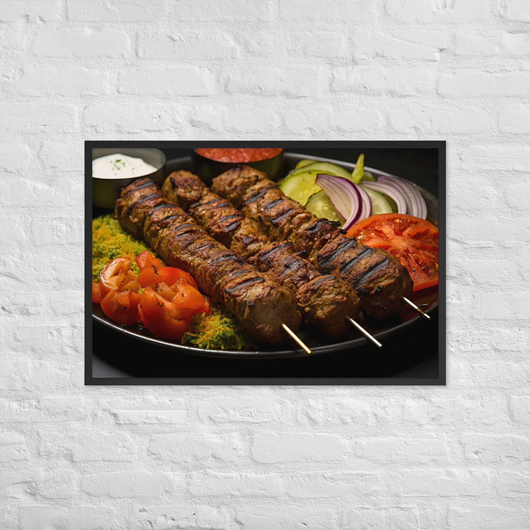 Kabab Koobideh Framed poster 🤤 from Yumify.AI