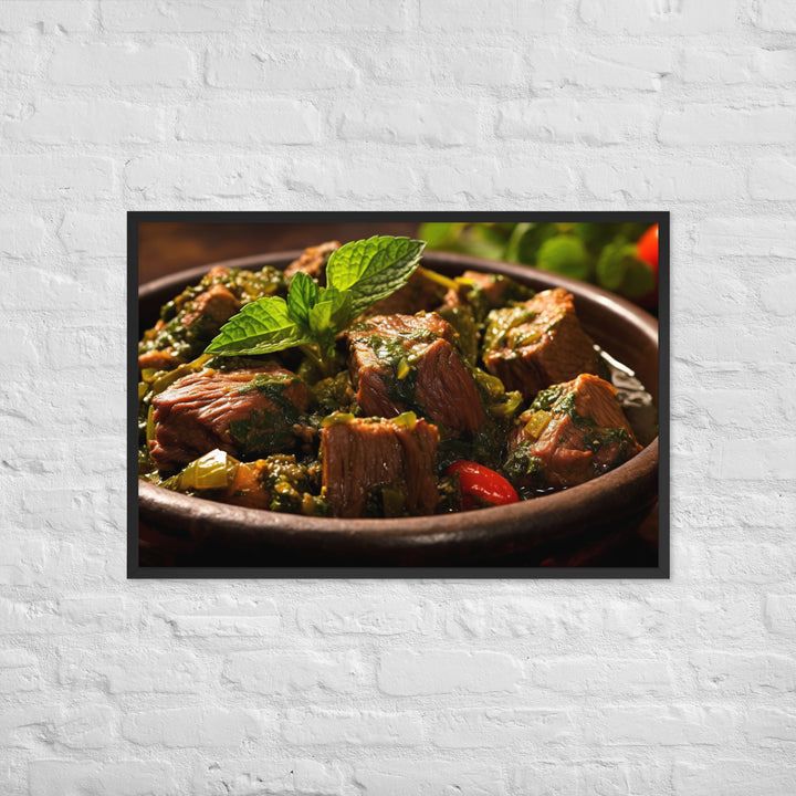 Ghormeh Sabzi Framed poster 🤤 from Yumify.AI