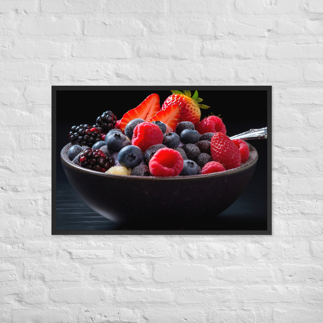 A fruit Bowl Framed poster 🤤 from Yumify.AI