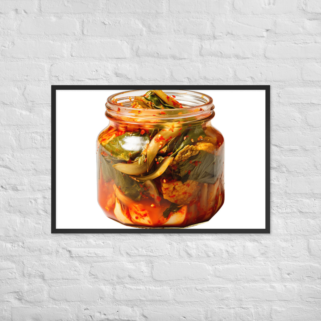 Vegan Kimchi Brilliance Framed poster 🤤 from Yumify.AI