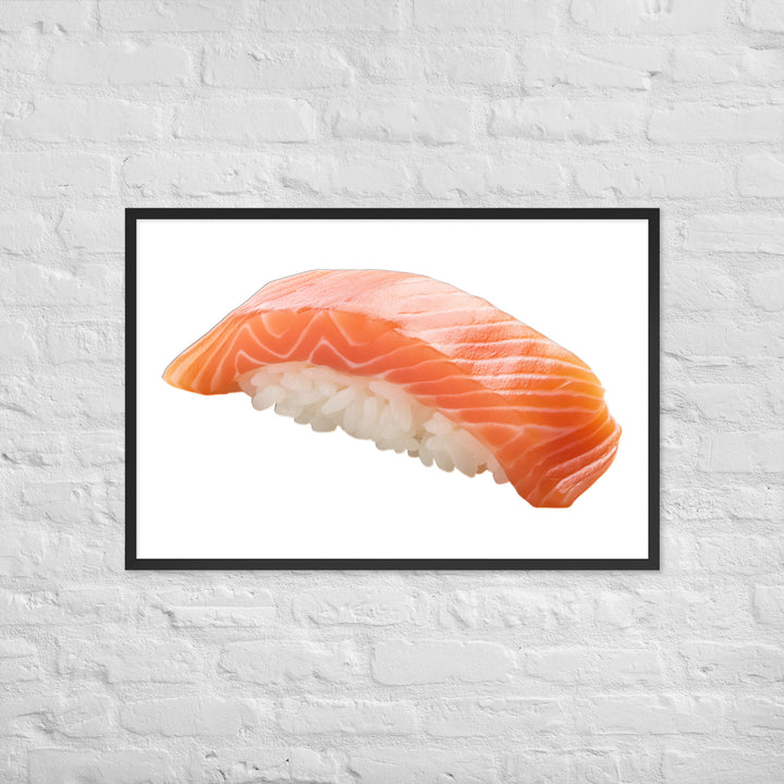 Glistening Salmon Nigiri Framed poster 🤤 from Yumify.AI