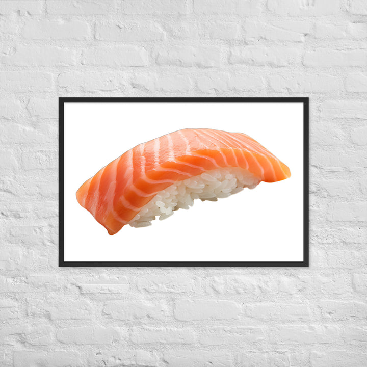 Glistening Salmon Nigiri Framed poster 🤤 from Yumify.AI