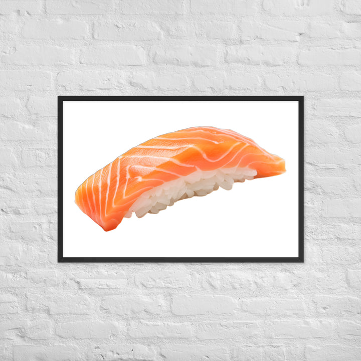 Glistening Salmon Nigiri Framed poster 🤤 from Yumify.AI