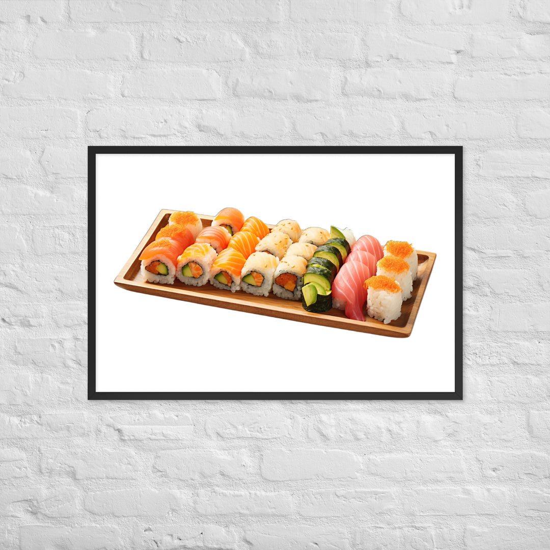 Exquisite Maki Sushi Assortment Framed poster 🤤 from Yumify.AI