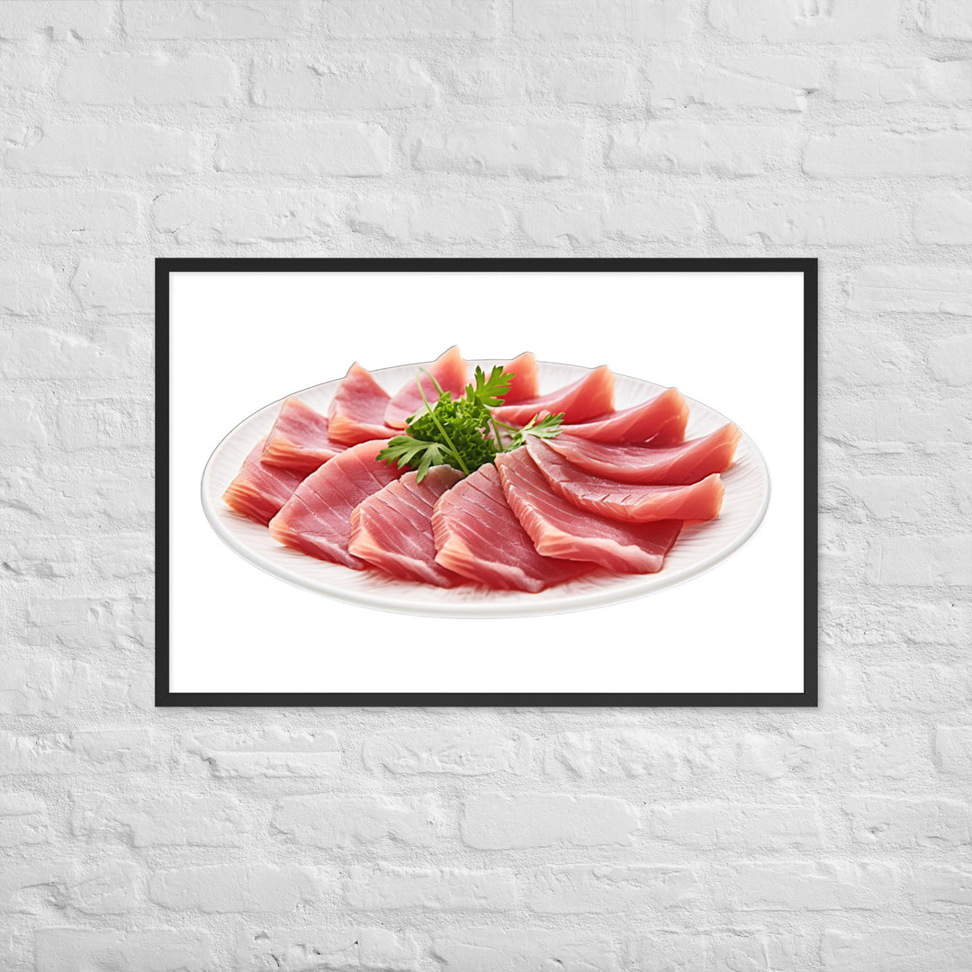 Delicate Tuna Sashimi Platter Framed poster 🤤 from Yumify.AI