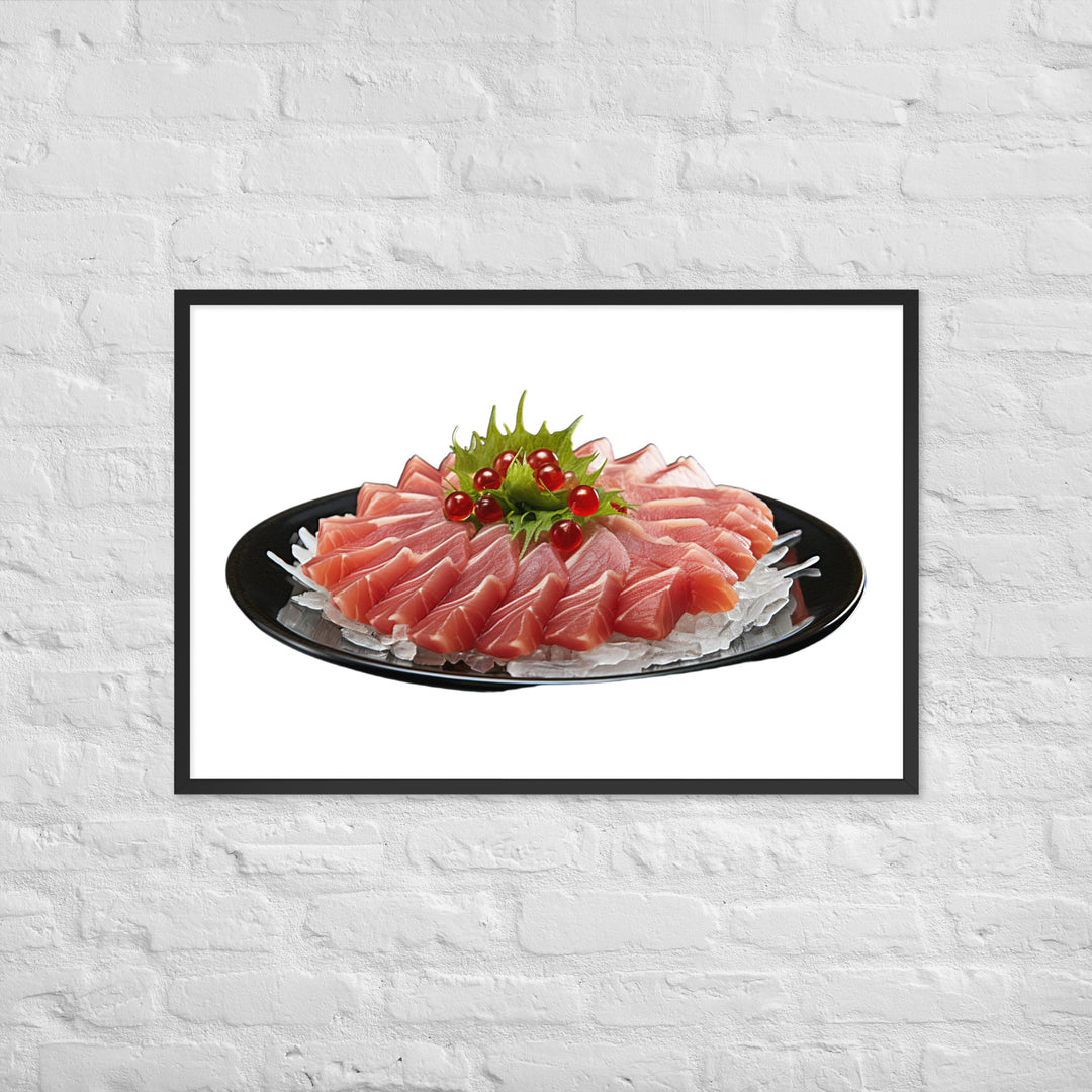 Delicate Tuna Sashimi Platter Framed poster 🤤 from Yumify.AI