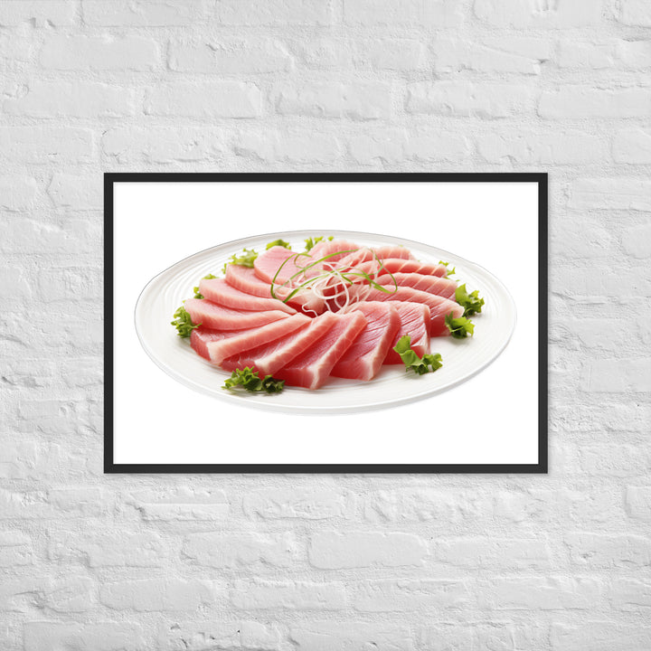 Delicate Tuna Sashimi Platter Framed poster 🤤 from Yumify.AI