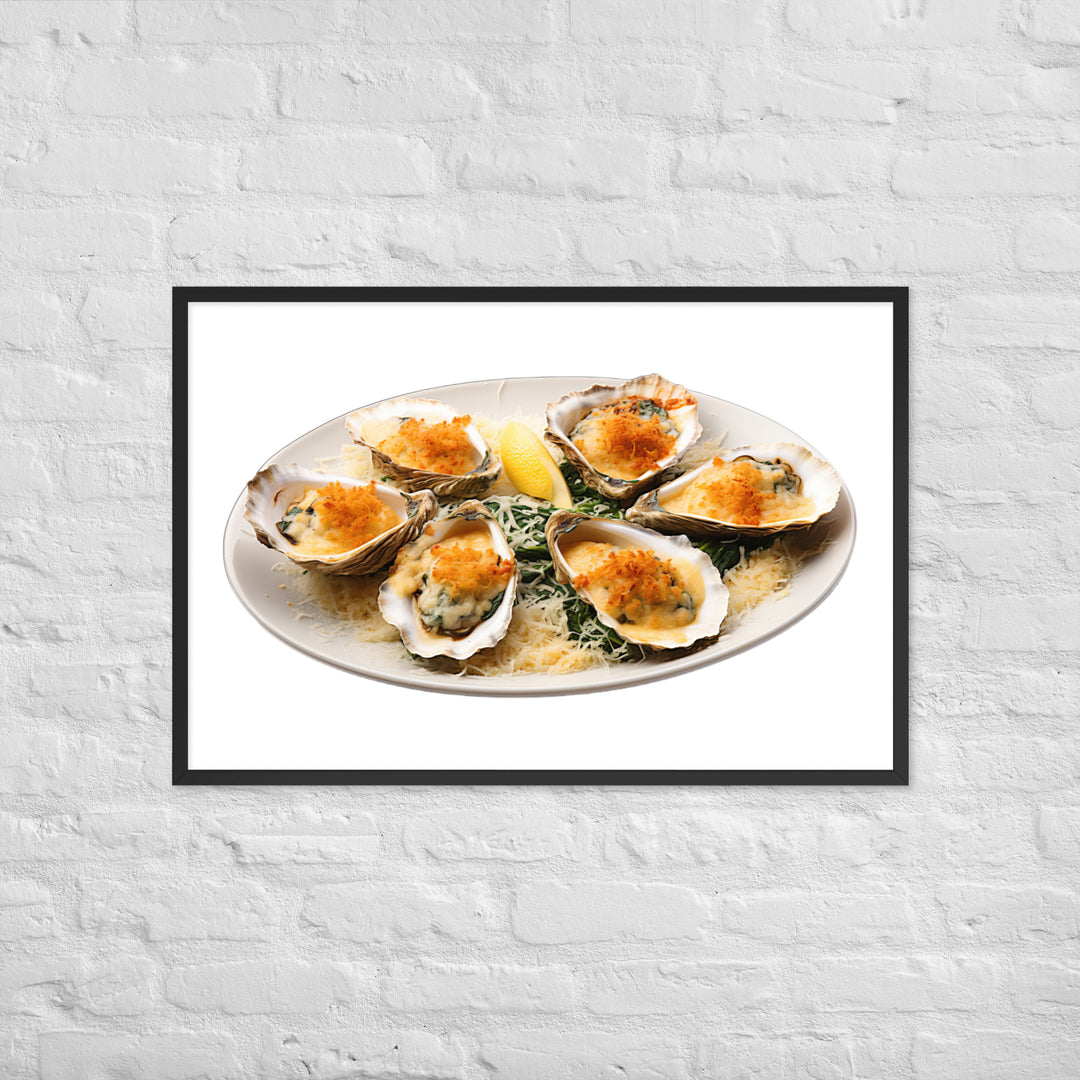 Oysters Rockefeller Framed poster 🤤 from Yumify.AI