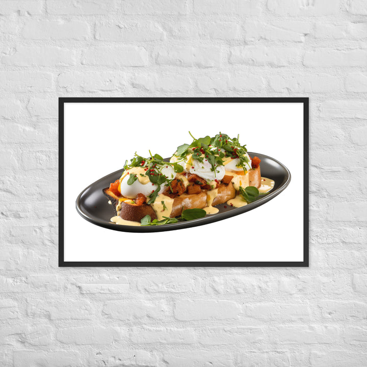 Chorizo Eggs Benedict Framed poster 🤤 from Yumify.AI