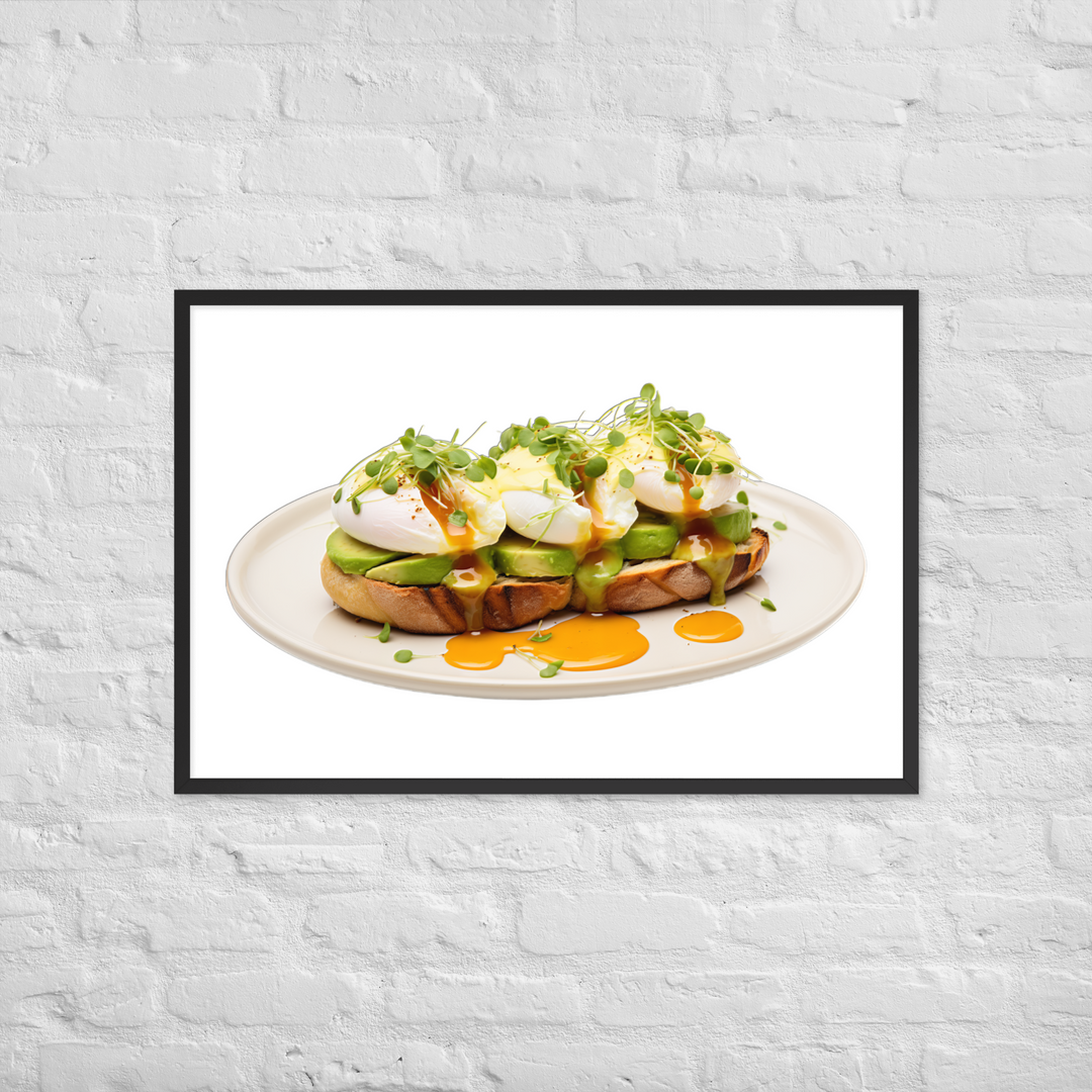 Avocado Eggs Benedict Framed poster 🤤 from Yumify.AI