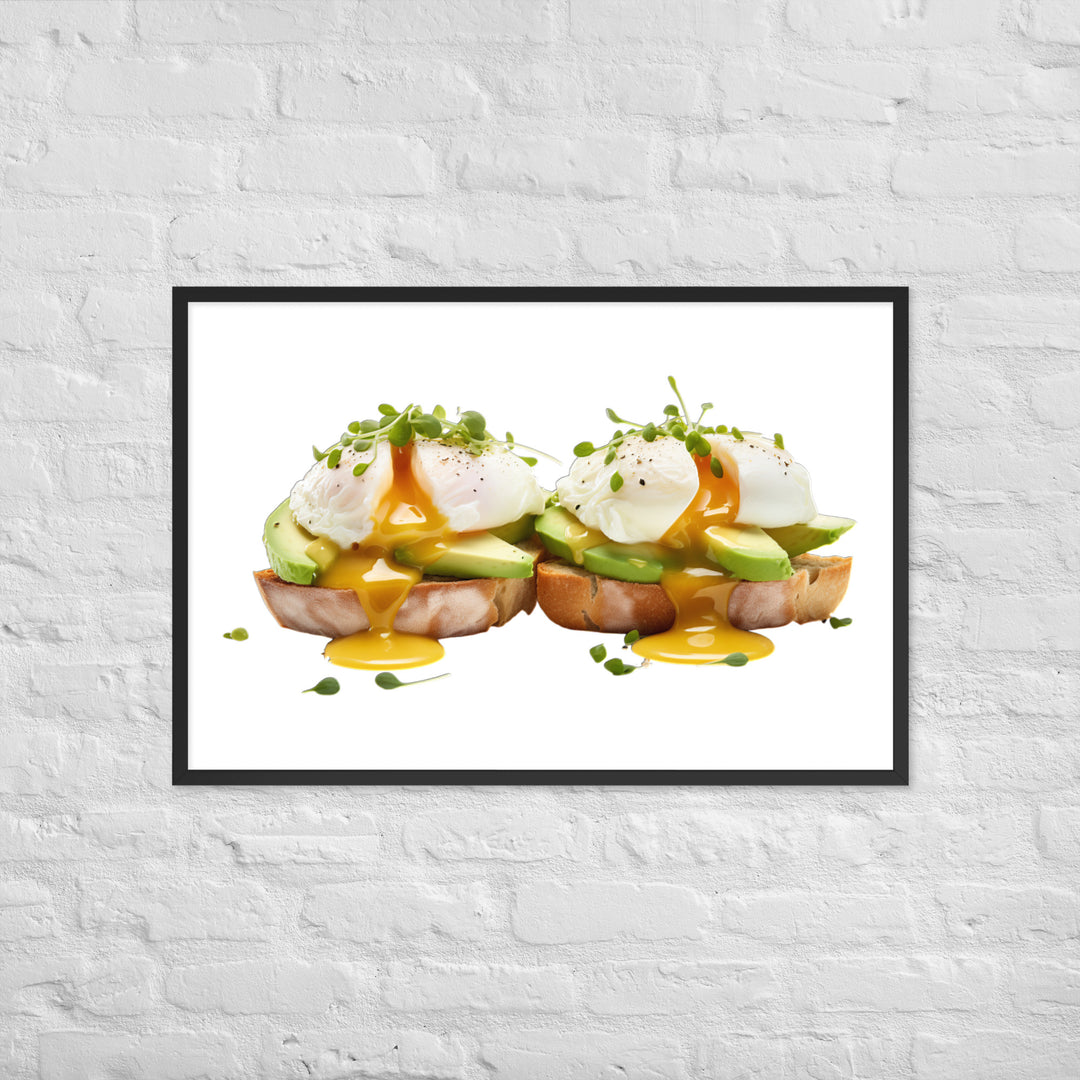 Avocado Eggs Benedict Framed poster 🤤 from Yumify.AI