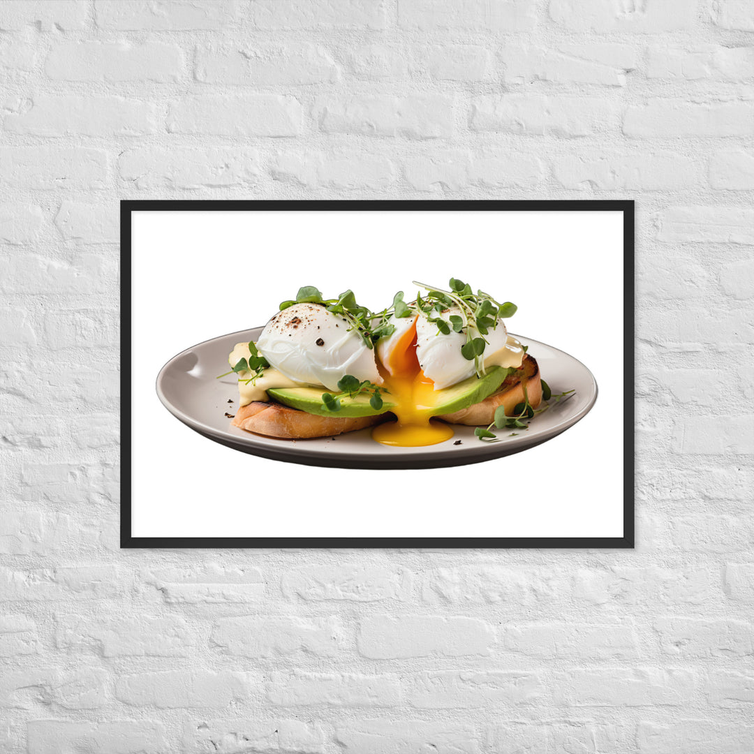 Avocado Eggs Benedict Framed poster 🤤 from Yumify.AI