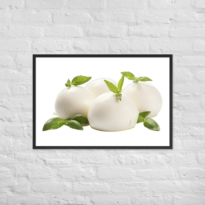 Fresh Mozzarella Balls Framed poster 🤤 from Yumify.AI