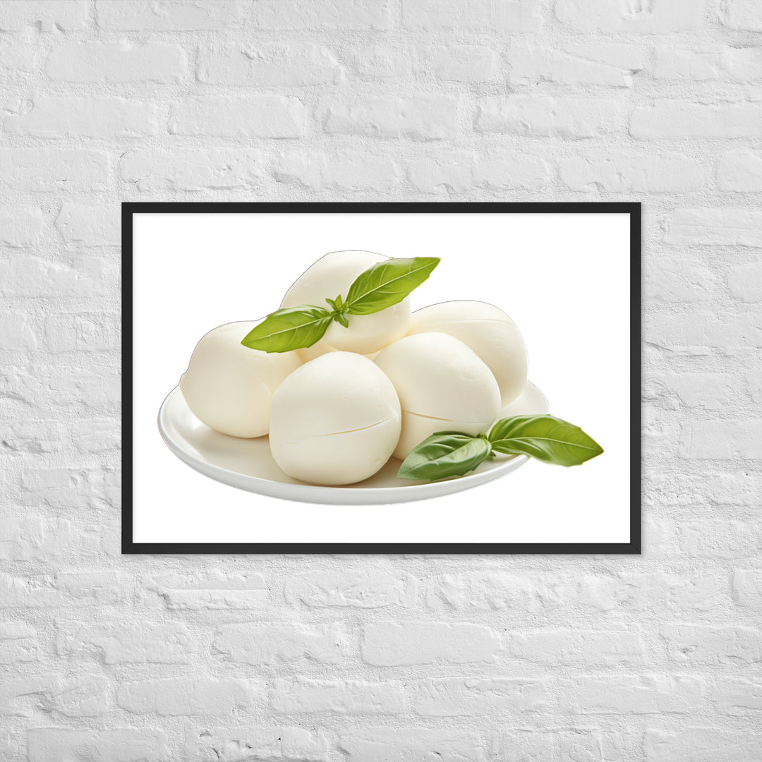 Fresh Mozzarella Balls Framed poster 🤤 from Yumify.AI