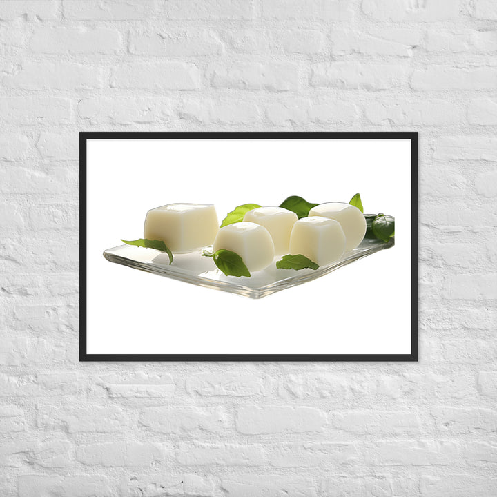 Fresh Mozzarella Balls Framed poster 🤤 from Yumify.AI