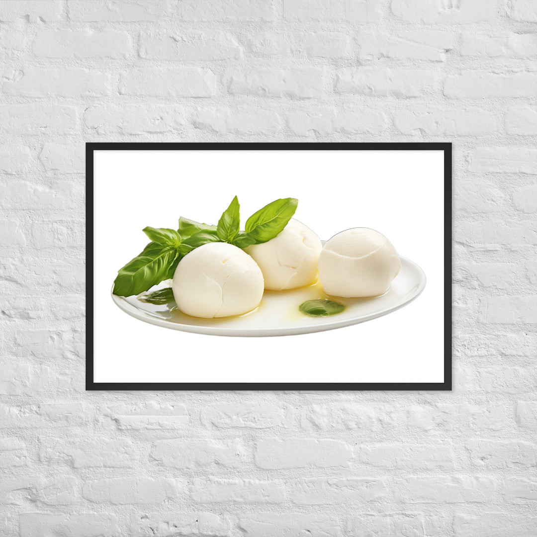 Fresh Mozzarella Balls Framed poster 🤤 from Yumify.AI