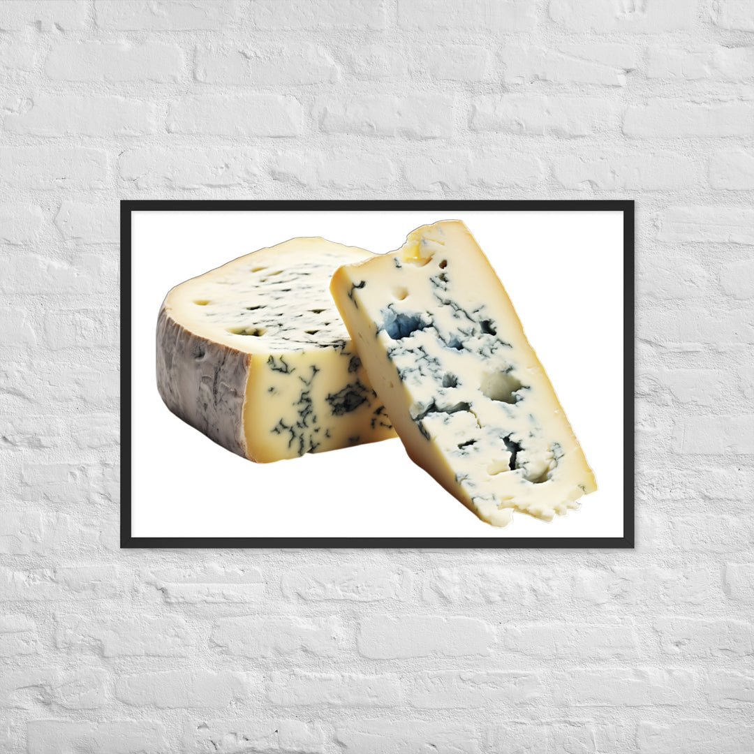 Blue Veins in Gorgonzola Framed poster 🤤 from Yumify.AI