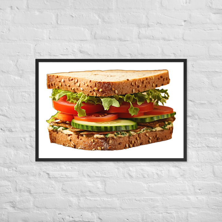 Veggie Delight Sandwich Framed poster 🤤 from Yumify.AI