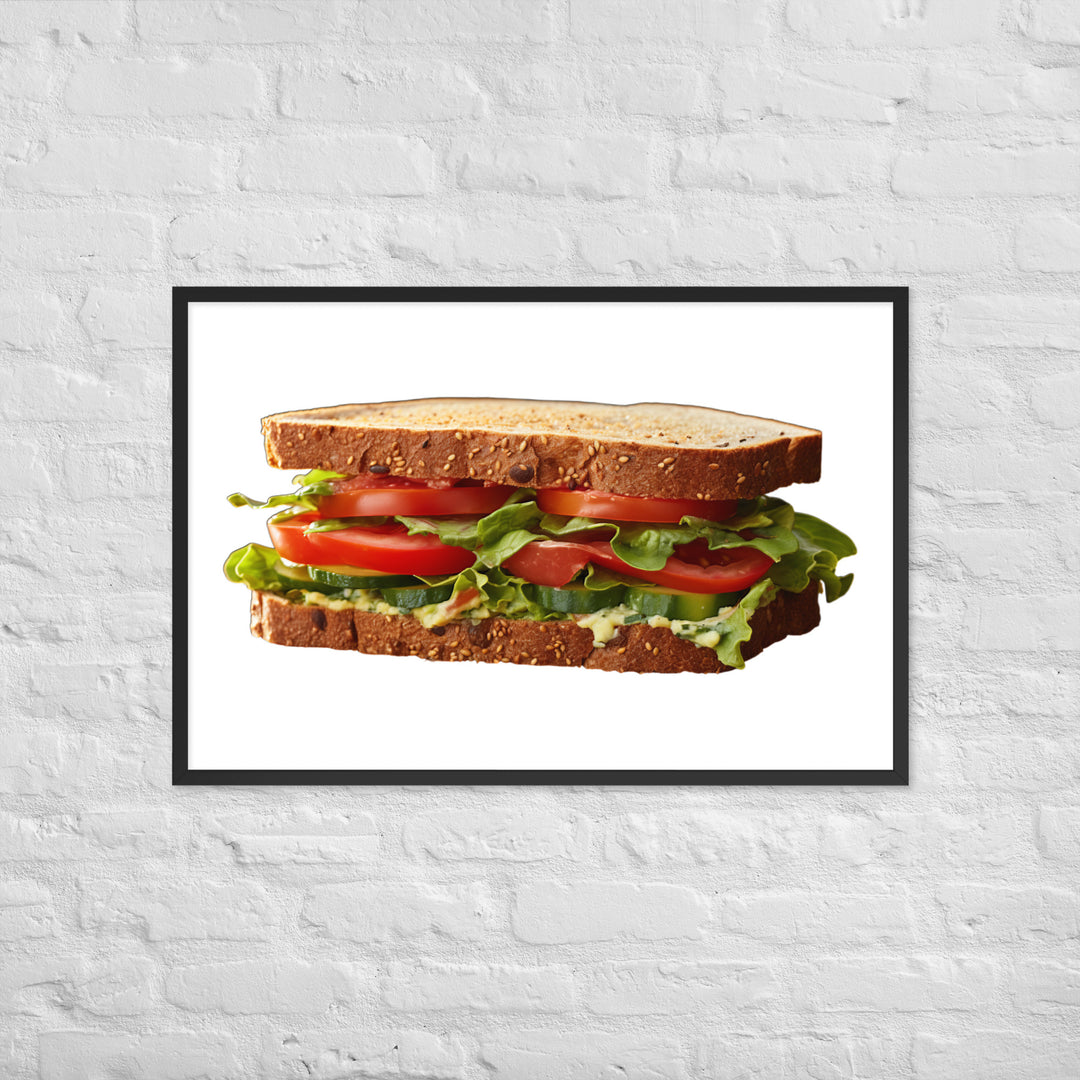 Veggie Delight Sandwich Framed poster 🤤 from Yumify.AI