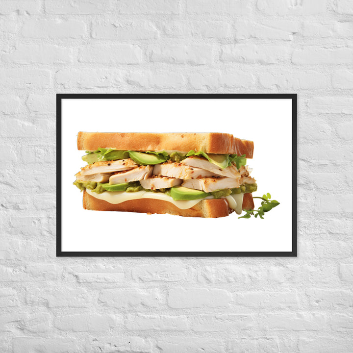 Chicken Avocado Sandwich Framed poster 🤤 from Yumify.AI