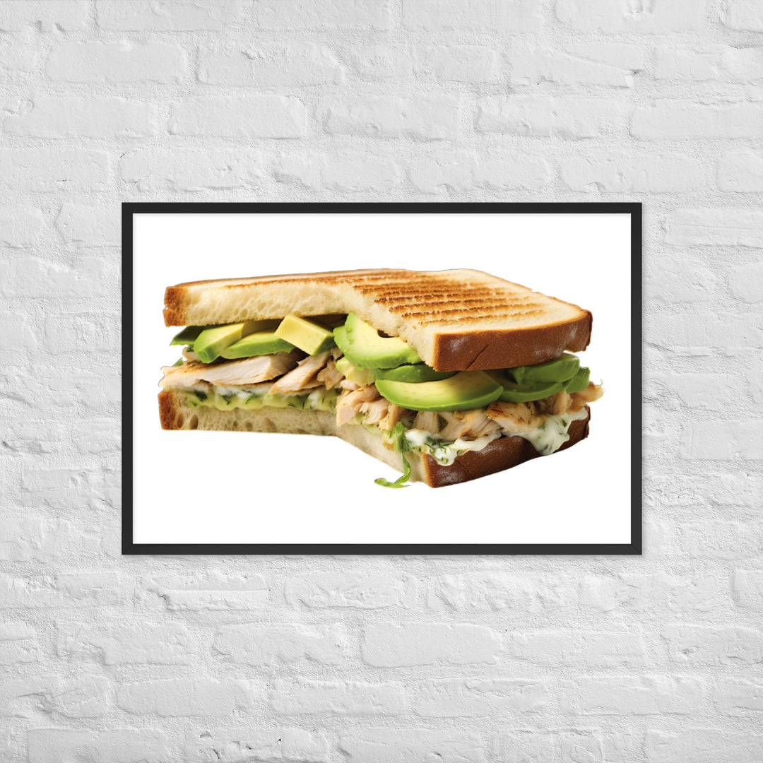 Chicken Avocado Sandwich Framed poster 🤤 from Yumify.AI