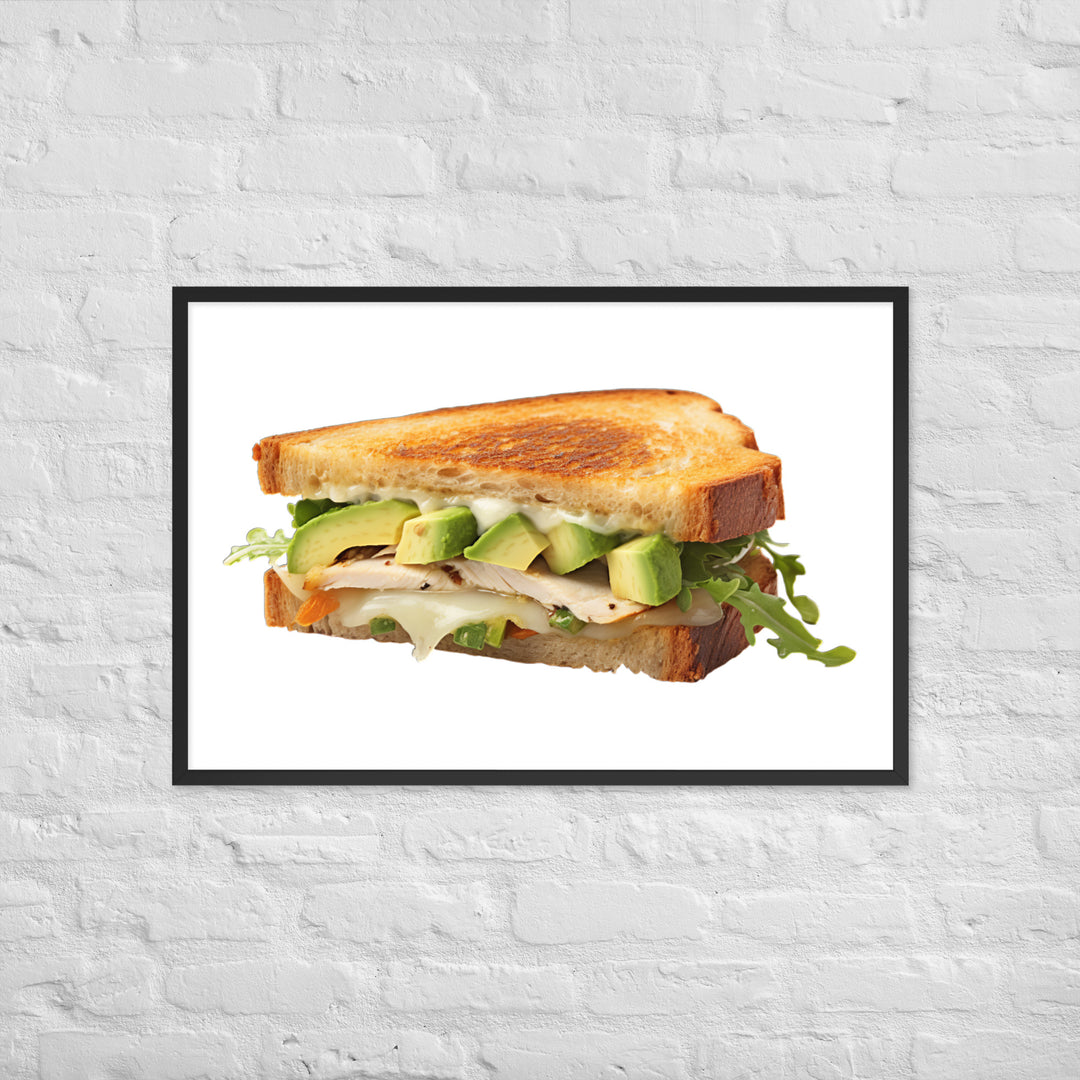 Chicken Avocado Sandwich Framed poster 🤤 from Yumify.AI