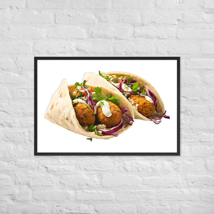 Fresh Falafel Pita Pocket Framed poster 🤤 from Yumify.AI