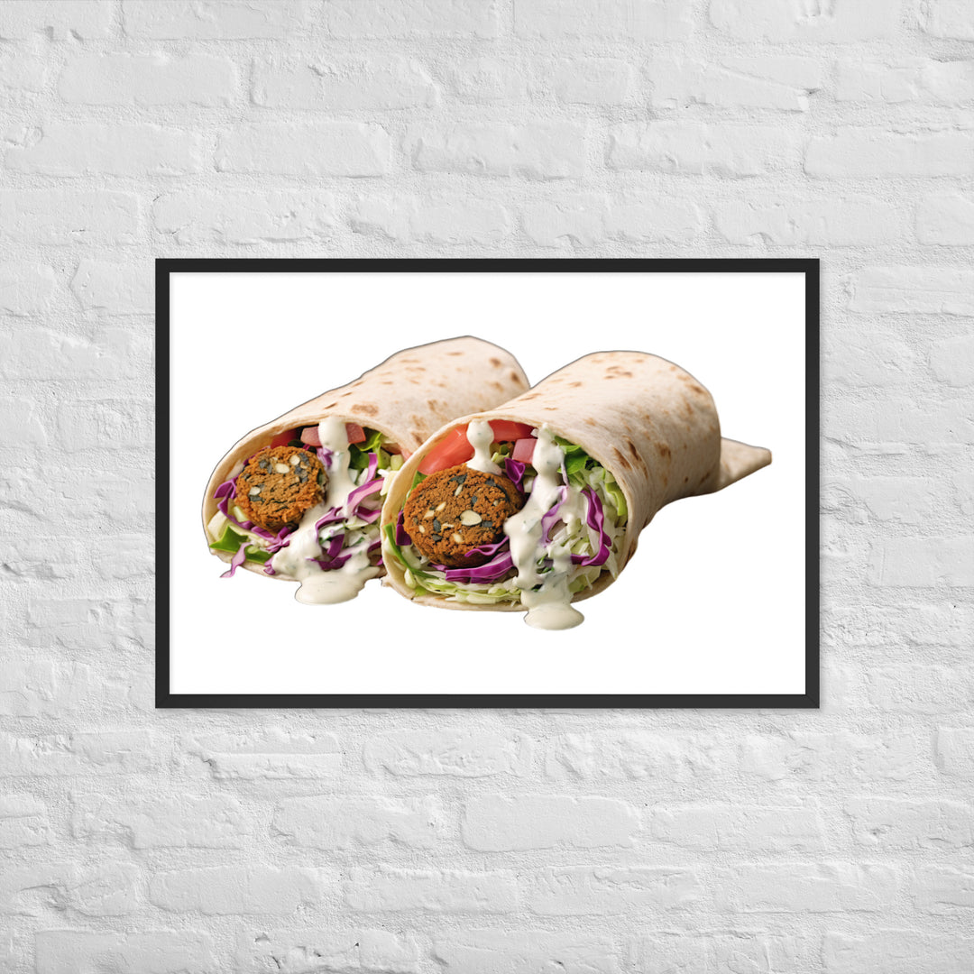 Falafel Wrap Rolled Perfection Framed poster 🤤 from Yumify.AI