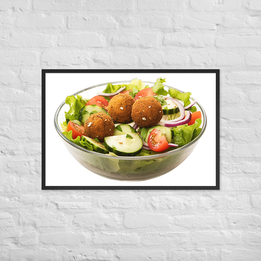 Falafel Salad Bowl Framed poster 🤤 from Yumify.AI