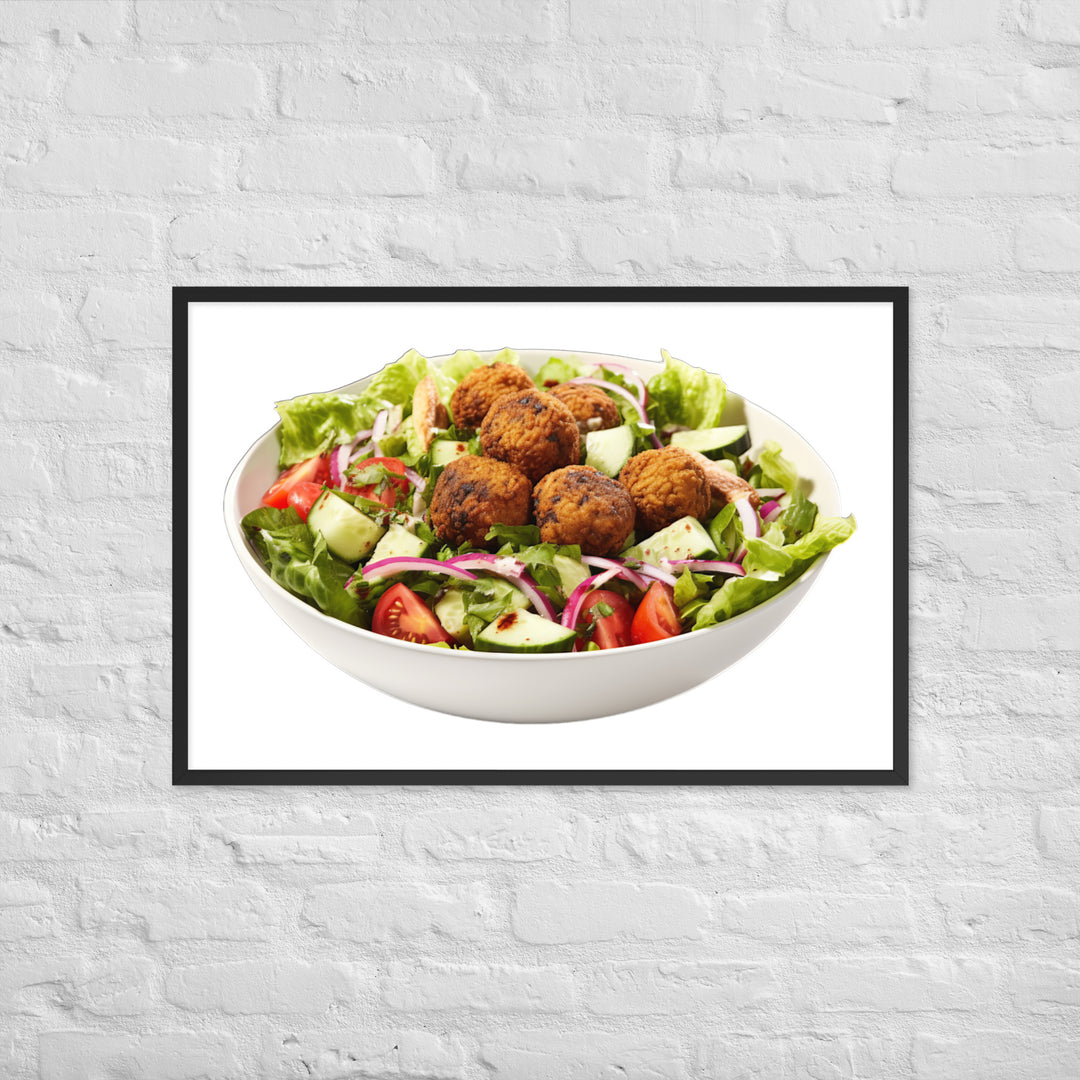 Falafel Salad Bowl Framed poster 🤤 from Yumify.AI