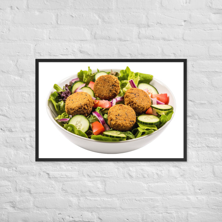 Falafel Salad Bowl Framed poster 🤤 from Yumify.AI