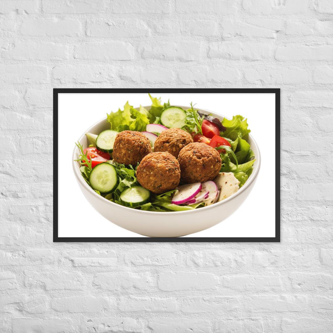 Falafel Salad Bowl Framed poster 🤤 from Yumify.AI