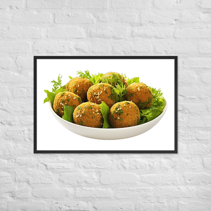 Crisp Golden Falafel Framed poster 🤤 from Yumify.AI