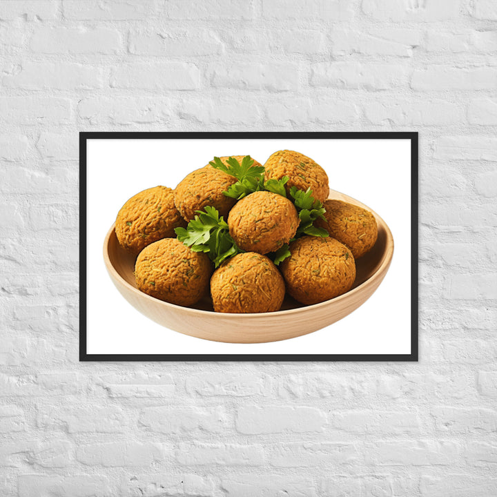 Crisp Golden Falafel Framed poster 🤤 from Yumify.AI