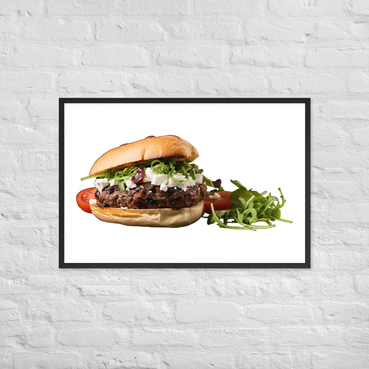 Exotic Lamb Burger Fusion Framed poster 🤤 from Yumify.AI