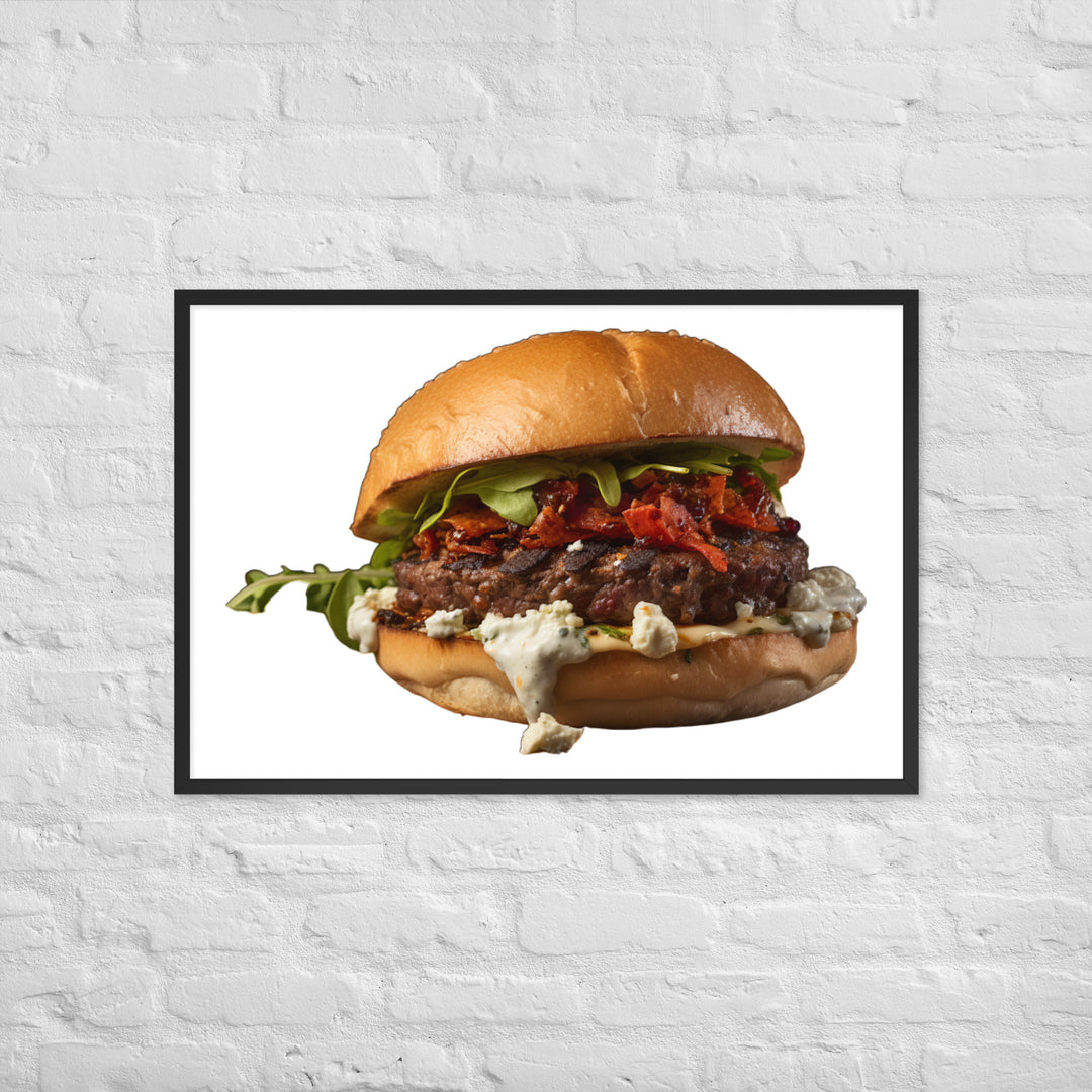 Exotic Lamb Burger Fusion Framed poster 🤤 from Yumify.AI