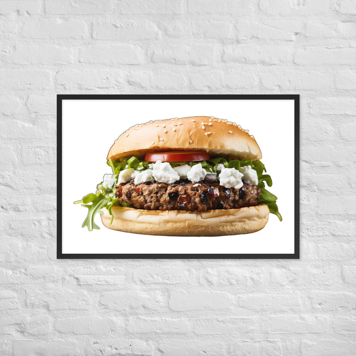 Exotic Lamb Burger Fusion Framed poster 🤤 from Yumify.AI