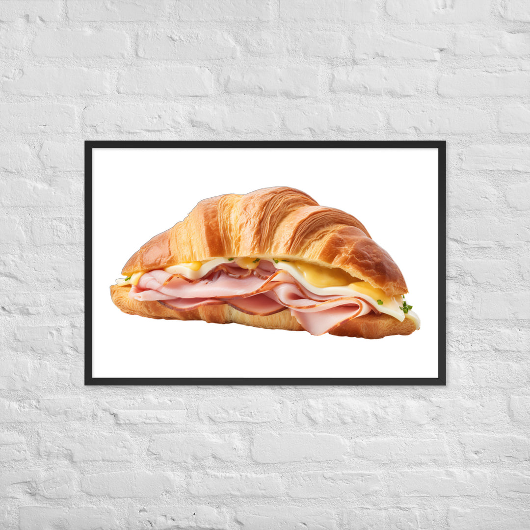 Ham and Cheese Croissant Framed poster 🤤 from Yumify.AI