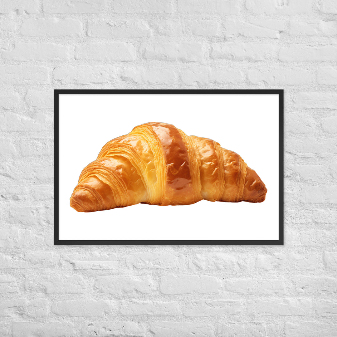 Golden Butter Croissant Framed poster 🤤 from Yumify.AI