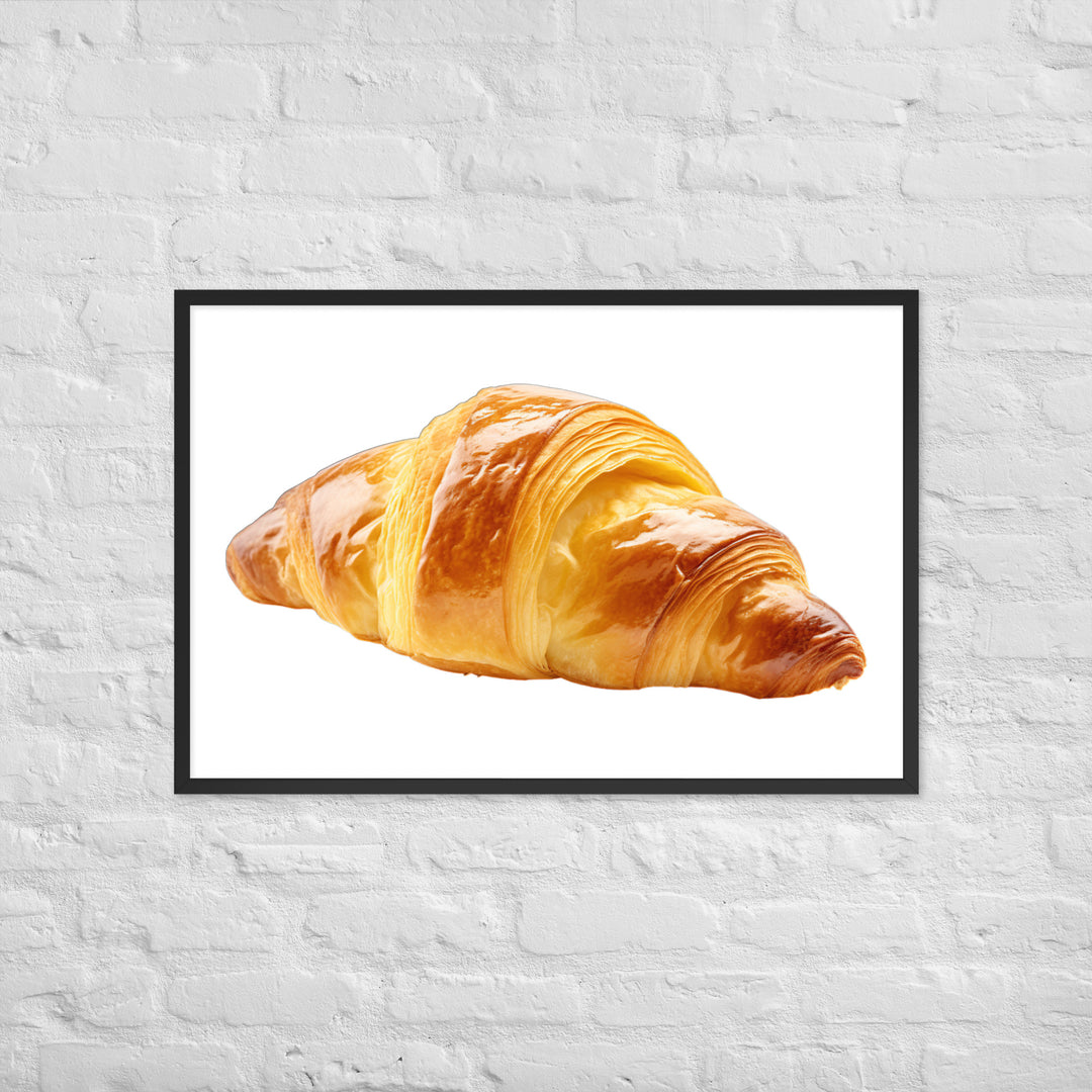 Golden Butter Croissant Framed poster 🤤 from Yumify.AI