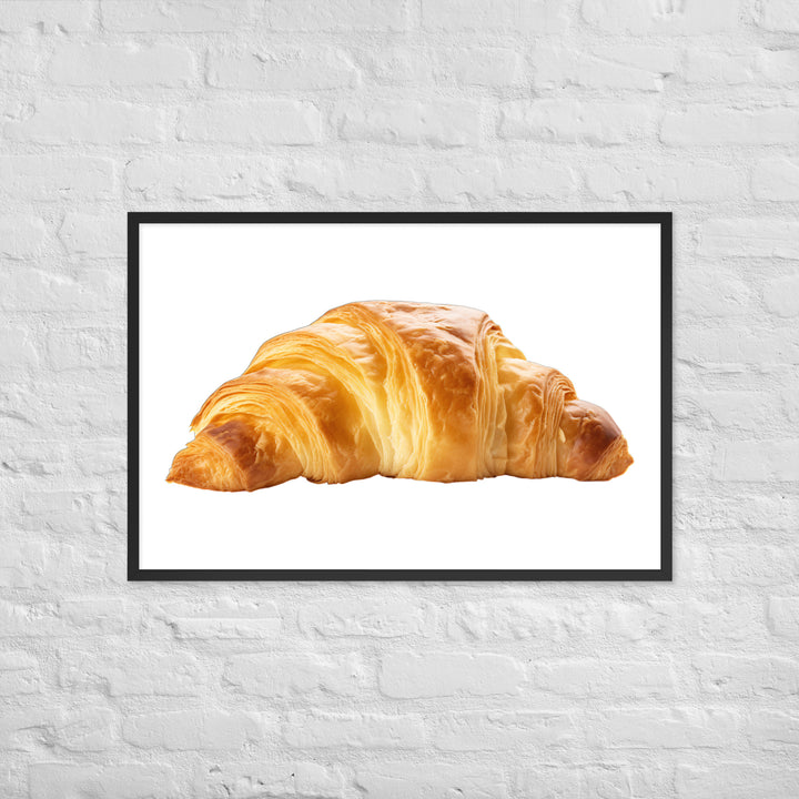 Golden Butter Croissant Framed poster 🤤 from Yumify.AI