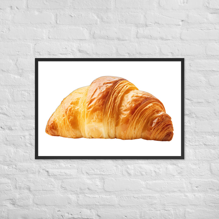 Golden Butter Croissant Framed poster 🤤 from Yumify.AI