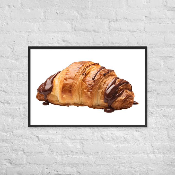 Chocolate Filled Croissant Framed poster 🤤 from Yumify.AI