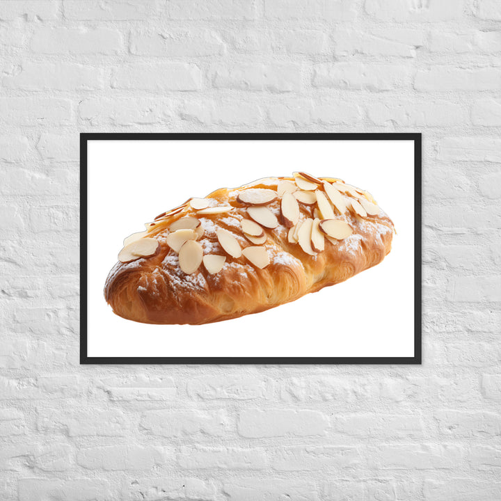 Almond Topped Croissant Framed poster 🤤 from Yumify.AI