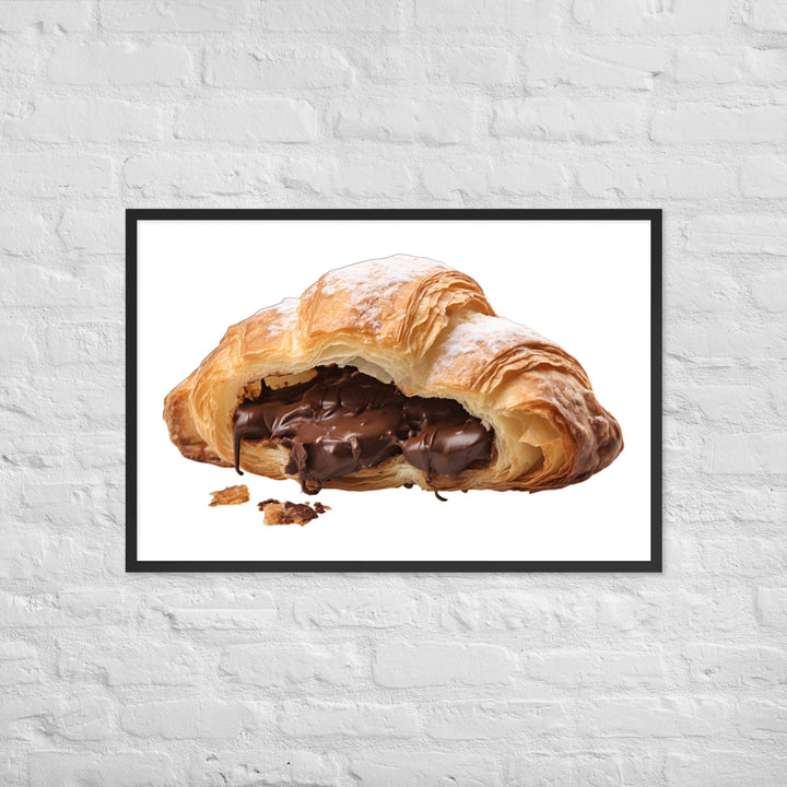 Chocolate Filled Croissant Framed poster 🤤 from Yumify.AI