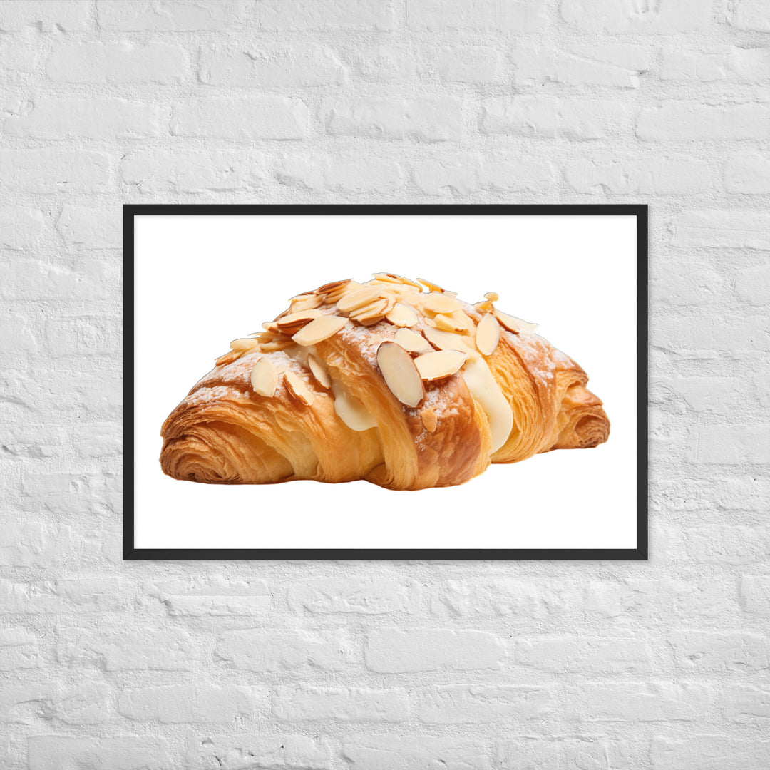 Almond Topped Croissant Framed poster 🤤 from Yumify.AI