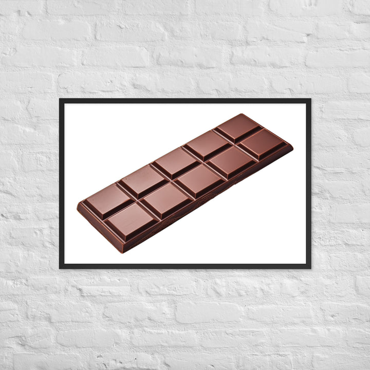 Silky Dark Chocolate Bar Framed poster 🤤 from Yumify.AI