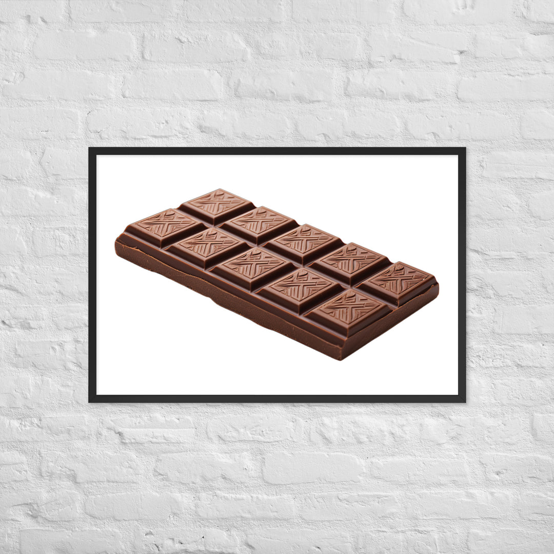 Silky Dark Chocolate Bar Framed poster 🤤 from Yumify.AI