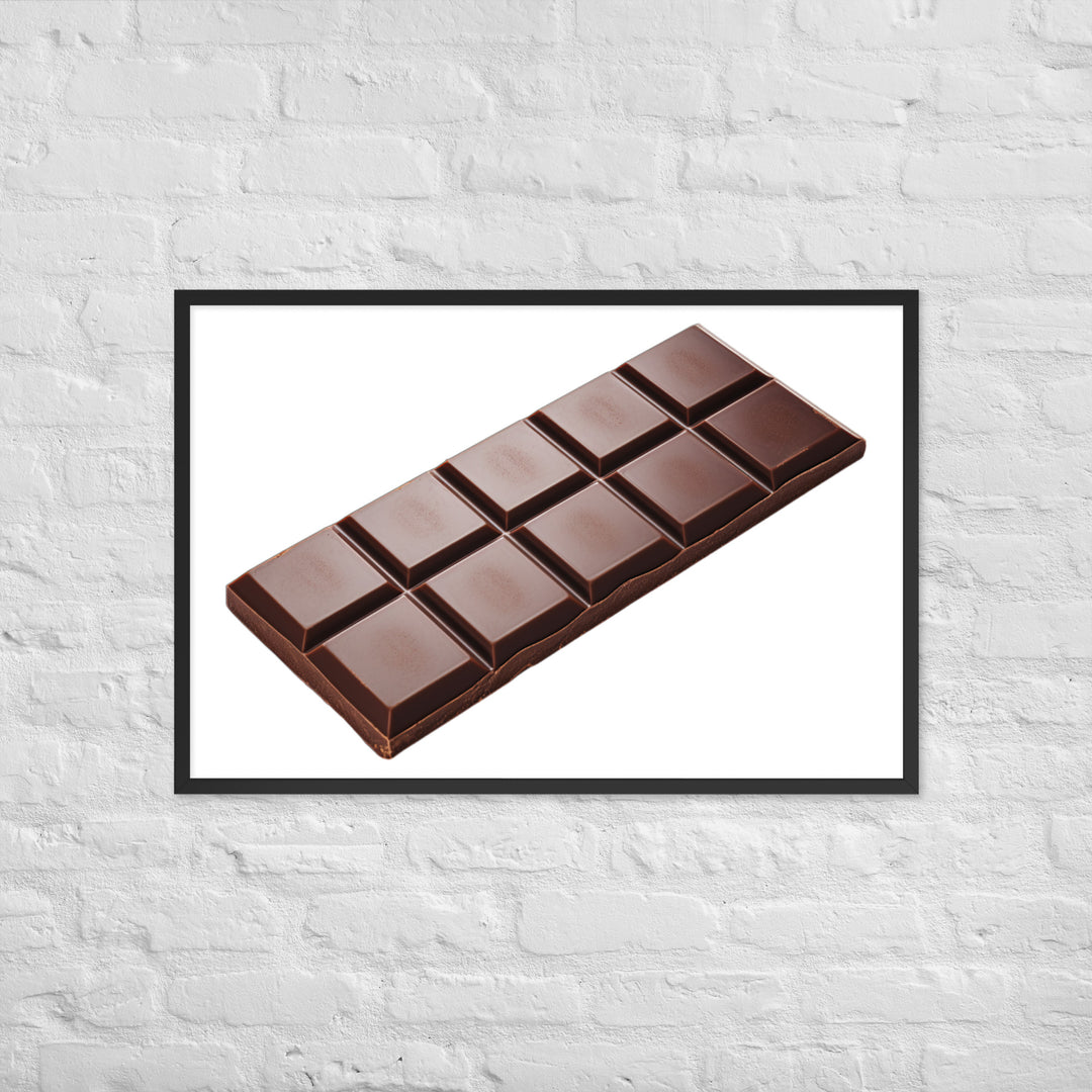 Silky Dark Chocolate Bar Framed poster 🤤 from Yumify.AI